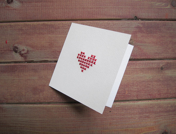 Embroidered Heart Card