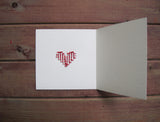 Embroidered Heart Card