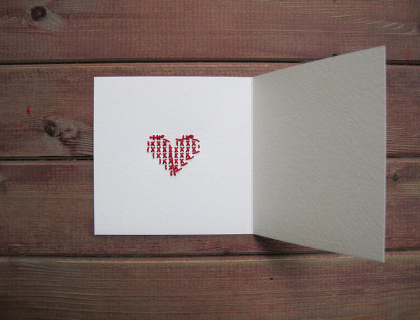 Embroidered Heart Card
