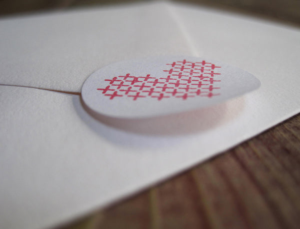 Embroidered Heart Card