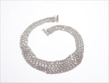 Knitted handmade necklace in stainless steel neta franko