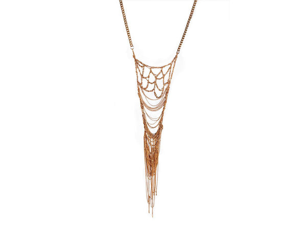 Draping Knitted Necklace