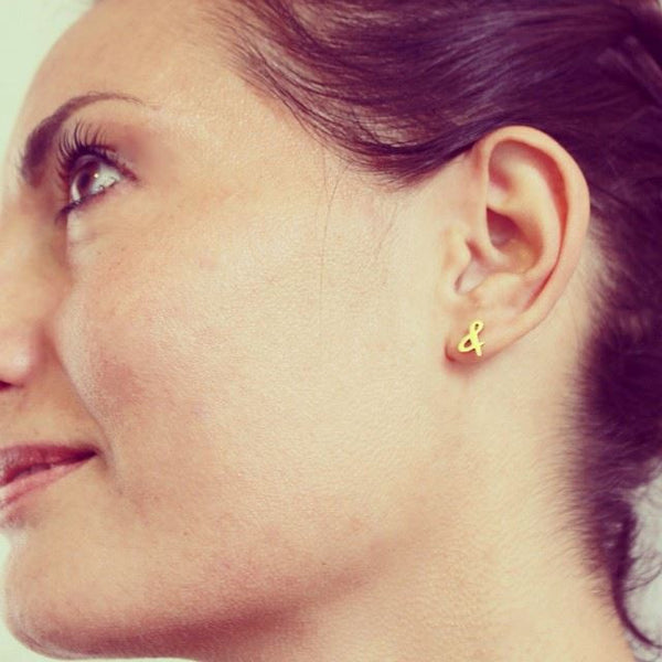 & - What? Earrings (Gold Vermeil)