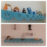 Long Blue Lace Shelf