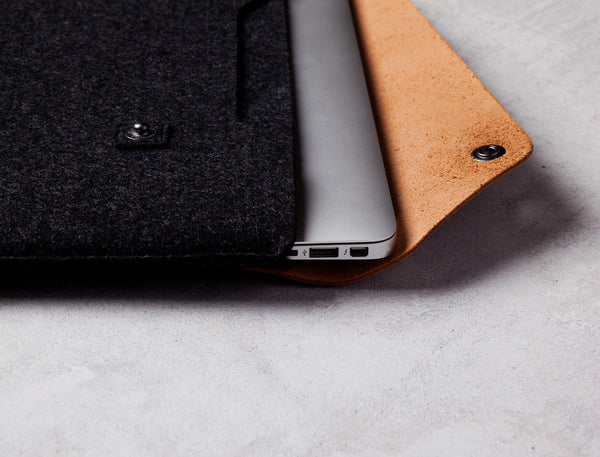Handmade 13" Macbook Air & Pro Retina Sleeve - Tan
