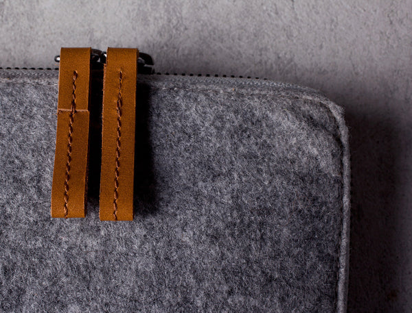Handmade 13" Macbook Folio Sleeve - Tan
