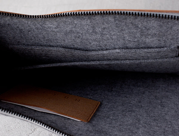 Handmade 13" Macbook Folio Sleeve - Tan