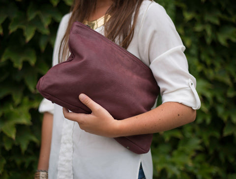 14 Avril - Large Clutch Bag (Burgundy)