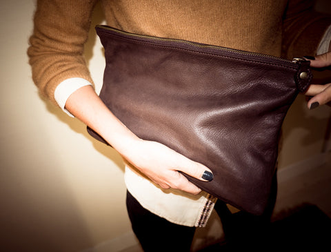 14 Avril - Large Clutch Bag (Dark Brown)