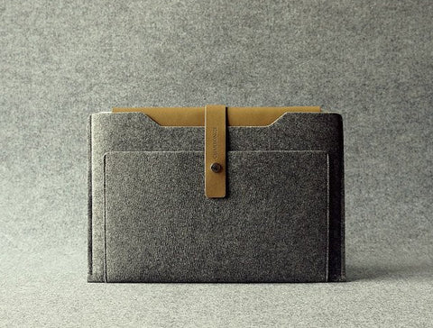 11" MacBook Air Sleeve - Grey + Tan