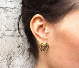 Diamond Earrings (Gold Vermeil)
