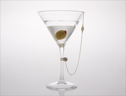 'Hookers' Delight' Martini Glass with Olive Hook