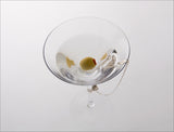 'Hookers' Delight' Martini Glass with Olive Hook