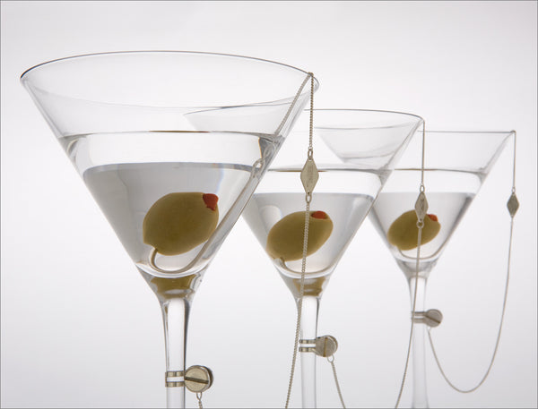 'Hookers' Delight' Martini Glass with Olive Hook
