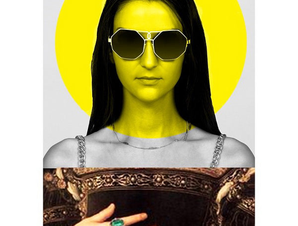 Gonzo - Ivory With Shaded Black Lenses