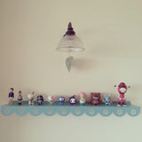 Long Blue Lace Shelf