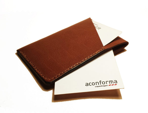 Barebone Card Holder v2 Bazan Leather- Brown