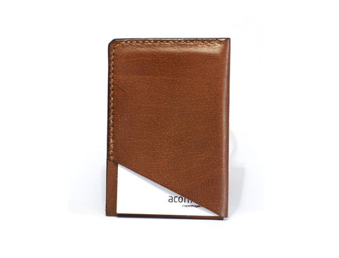 Barebone Card Holder v2 Bazan Leather- Brown