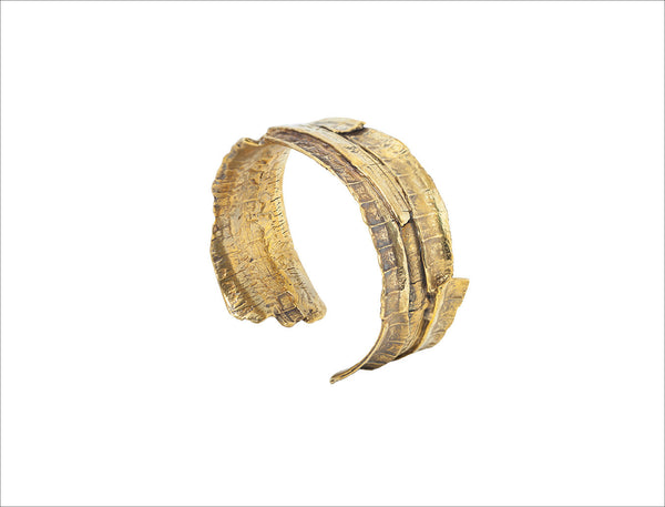 bark bronze cuff bracelet