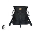 Black Leather Backpack KN