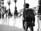 Dark Gray Leather Satchel Bag
