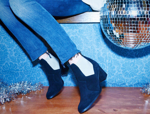 Black Suede + Beige Bobby D