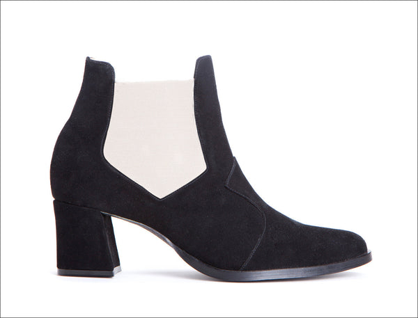 LAX shoes black suede boots