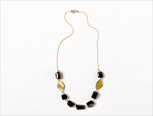 Black Onyx Nuggets Necklace