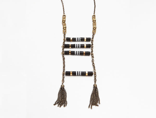 Black Scale Mala Necklace