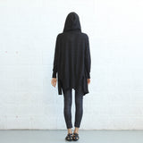 Long Knitted Cardigan, Black Naftul