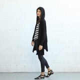 Long Knitted Cardigan, Black Naftul