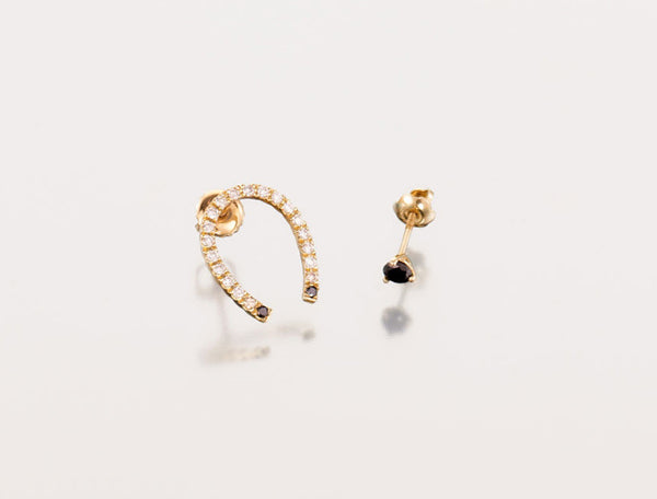 Danciteria 14K Gold Luck Earrings