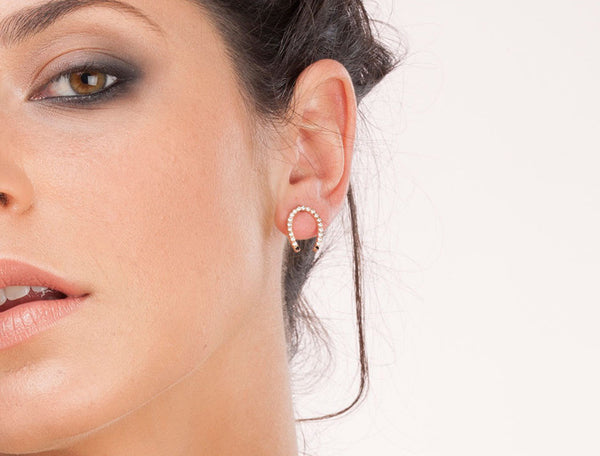 Danciteria 14K Gold Luck Earrings