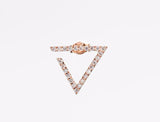 Disc Jockey 14K & Diamond Triangle Earrings