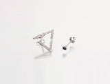 Disc Jockey 14K & Diamond Triangle Earrings