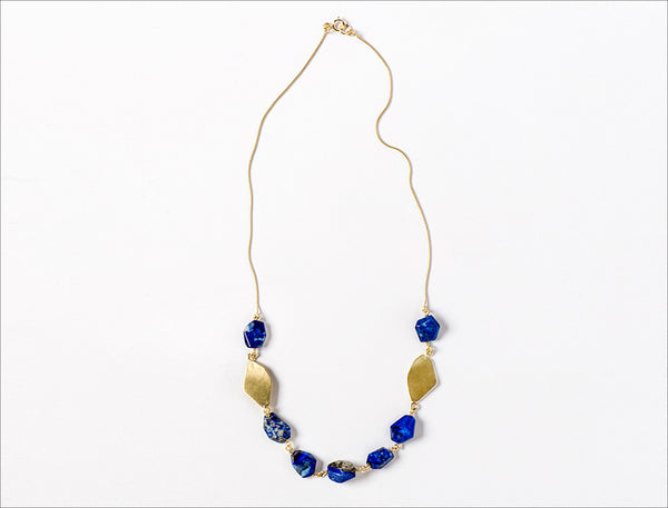 Blue Lapis Nuggets Necklace