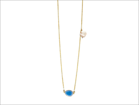 Blue Onyx Vermeil Jessica Necklace/Bracelet