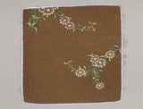Brown and Lavender Daisy Pocket Square Faburiq