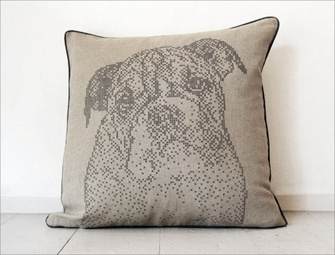 Handmade Bulldog Pillow