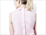 Buttoned Back Sleeveless Shirt