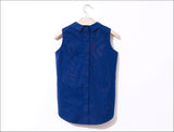 Buttoned Back Sleeveless Shirt