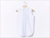 Buttoned Back Sleeveless Shirt