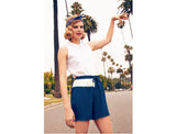 Buttoned Back Sleeveless Shirt