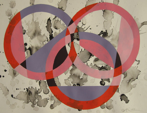 Circles in Pink, Purple, + Orange