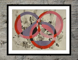 Circles in Pink, Purple, + Orange