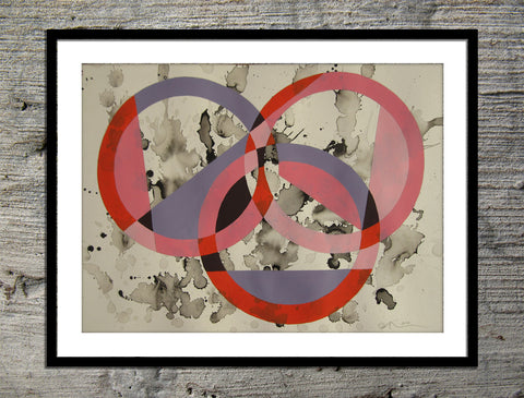 Circles in Pink, Purple, + Orange