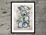 Circles in Blue, Green, + Purple