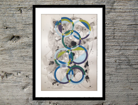Circles in Blue, Green, + Purple