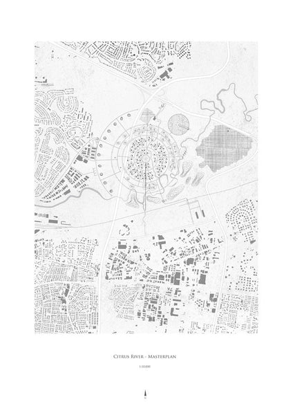 Citrus River - Masterplan Eyal Landman drawing print