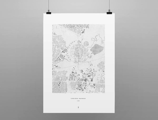 Citrus River - Masterplan Eyal Landman drawing print